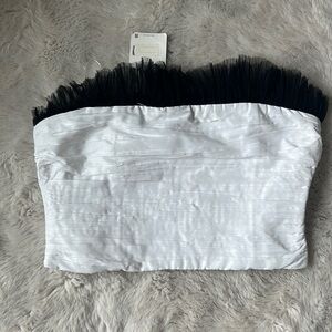 NWT ZARA TUBE WHITE AND BLACK TUBE TOP
